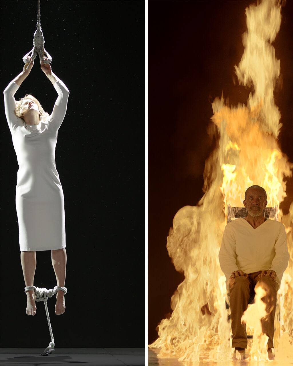 Bill Viola's "Martyrs."