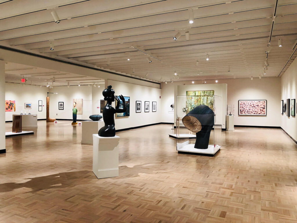 The Docent Gallery filled with art from the 66th Rochester-Finger Lakes Exhibition.