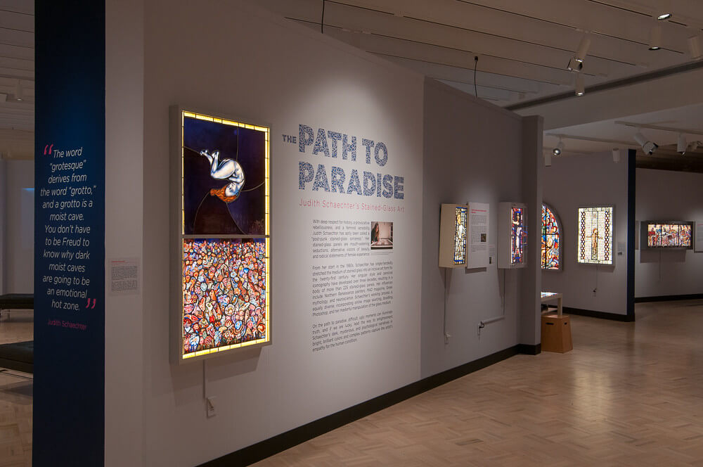 Title wall in the "Path to Paradise" exhibition.