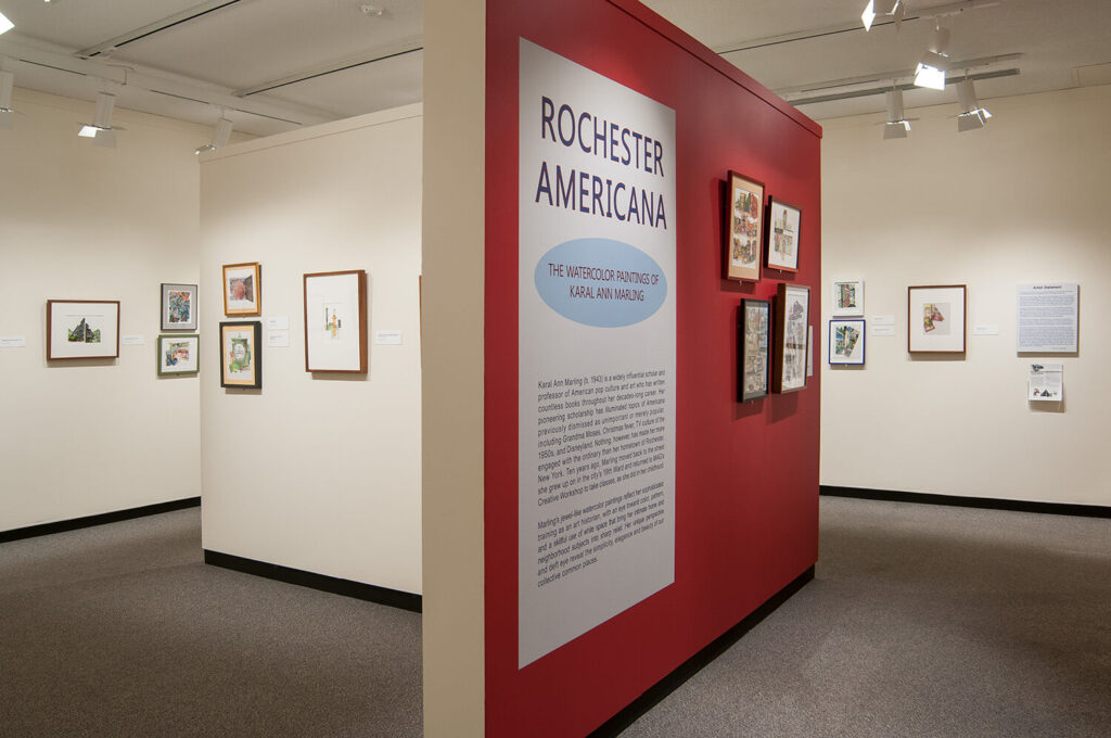 "Rochester Americana" installed in the Lockhart Gallery.
