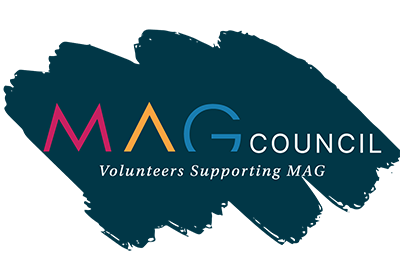 MAG Council logo. Volunteers supporting MAG.