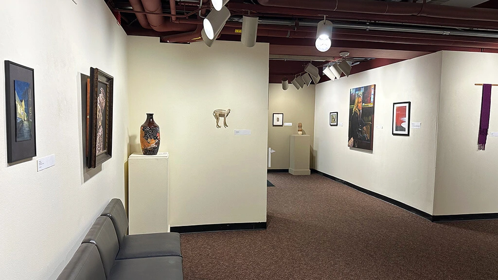 The 2025 Faculty and Staff Show in the Lucy Burne Gallery.