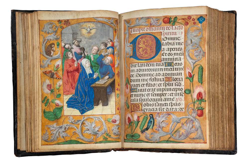 Richly illustrated medieval prayerbook.