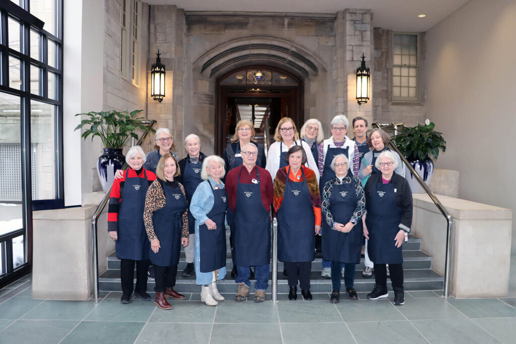 MAG Council members standing on the steps to Cutler Union.