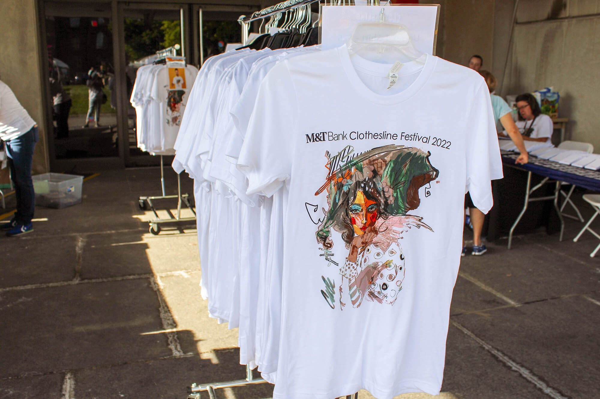 The 2022 Clothesline tee on sale during the festival.