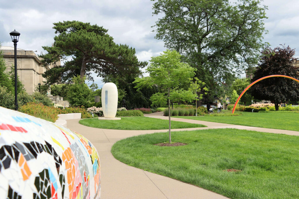 Wide view of the Centennial Sculpture Park.