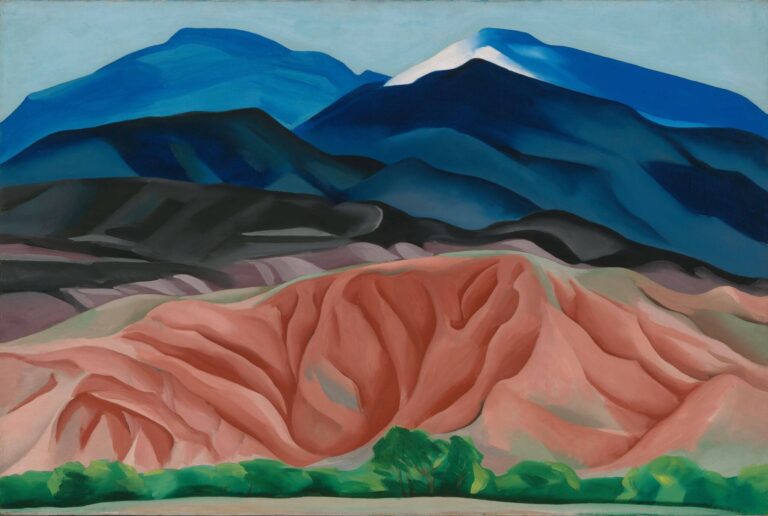A landscape painting by Georgia O'Keeffe.