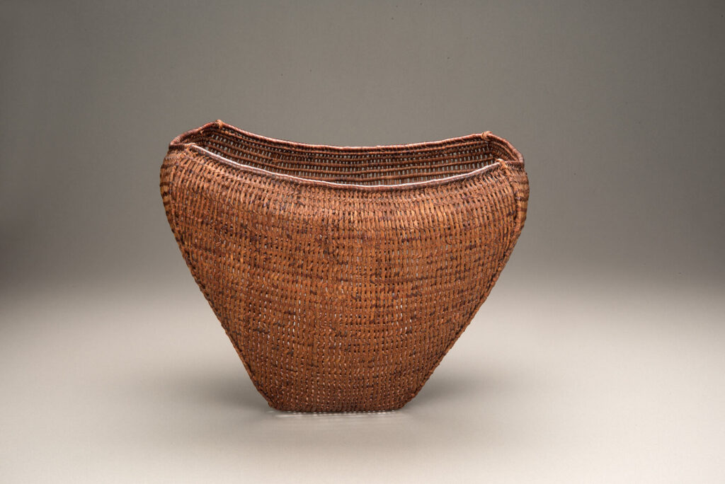 Open twined basket.